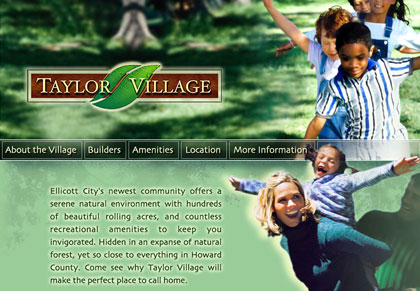 Taylor Village website view 1