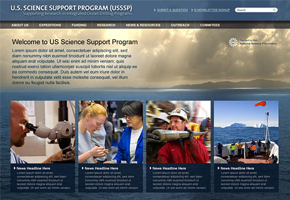 USSSP Website view 1